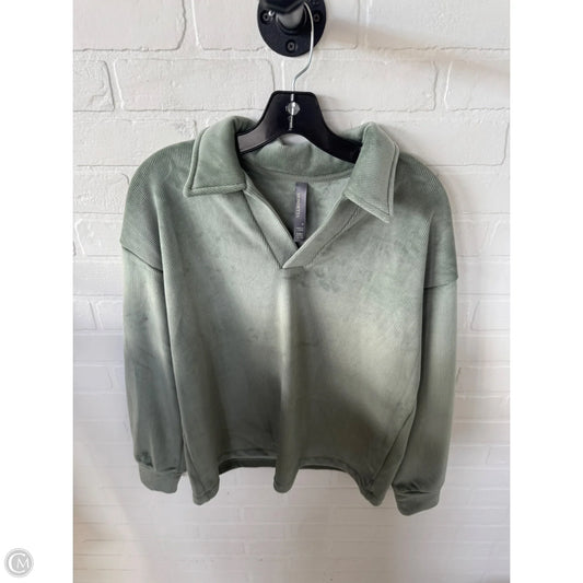 Athletic Sweatshirt Collar By Mondetta In Green, Size: M