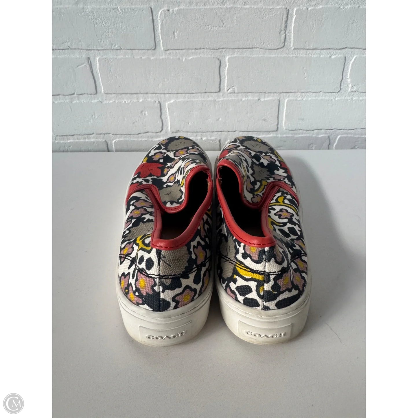 Shoes Designer By Coach In Blue & Orange, Size: 10