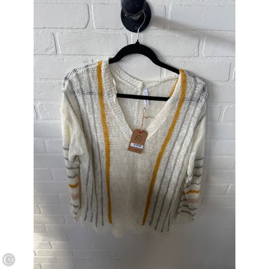 Sweater By Wishlist In Cream & Yellow, Size: L