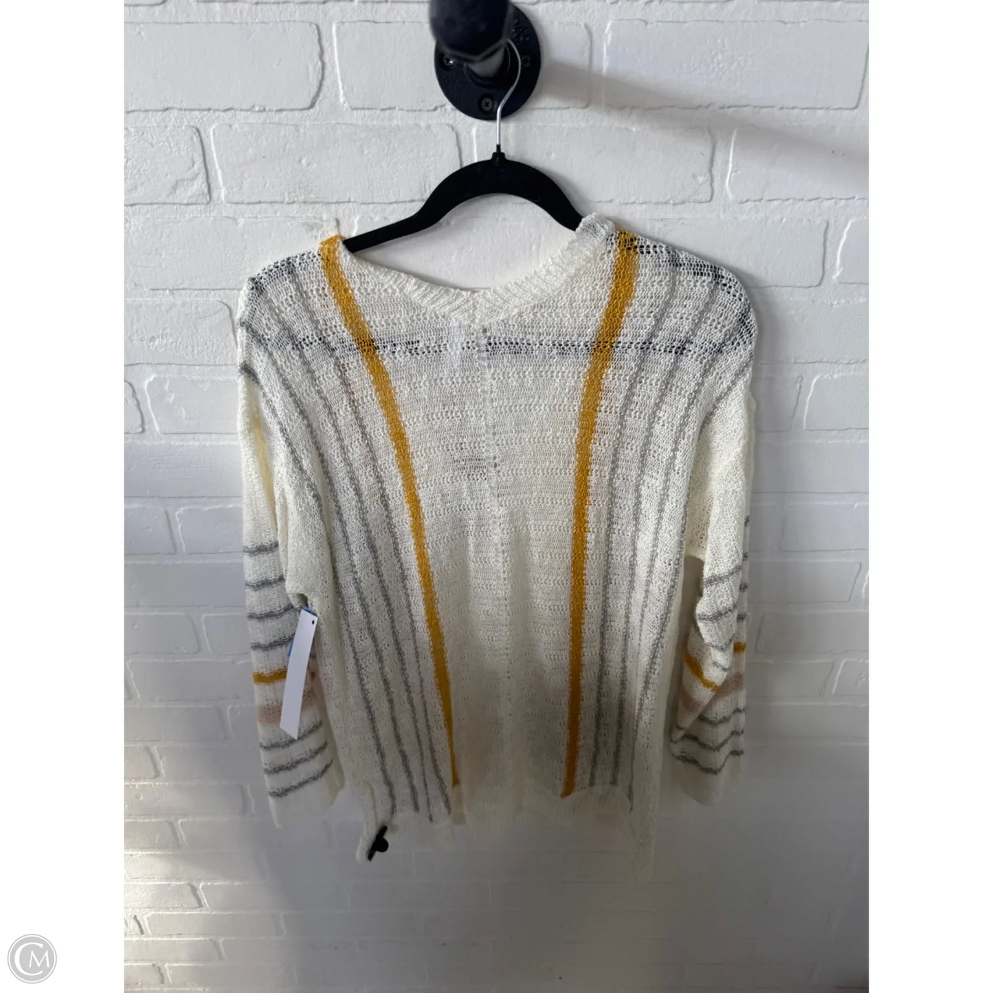 Sweater By Wishlist In Cream & Yellow, Size: L