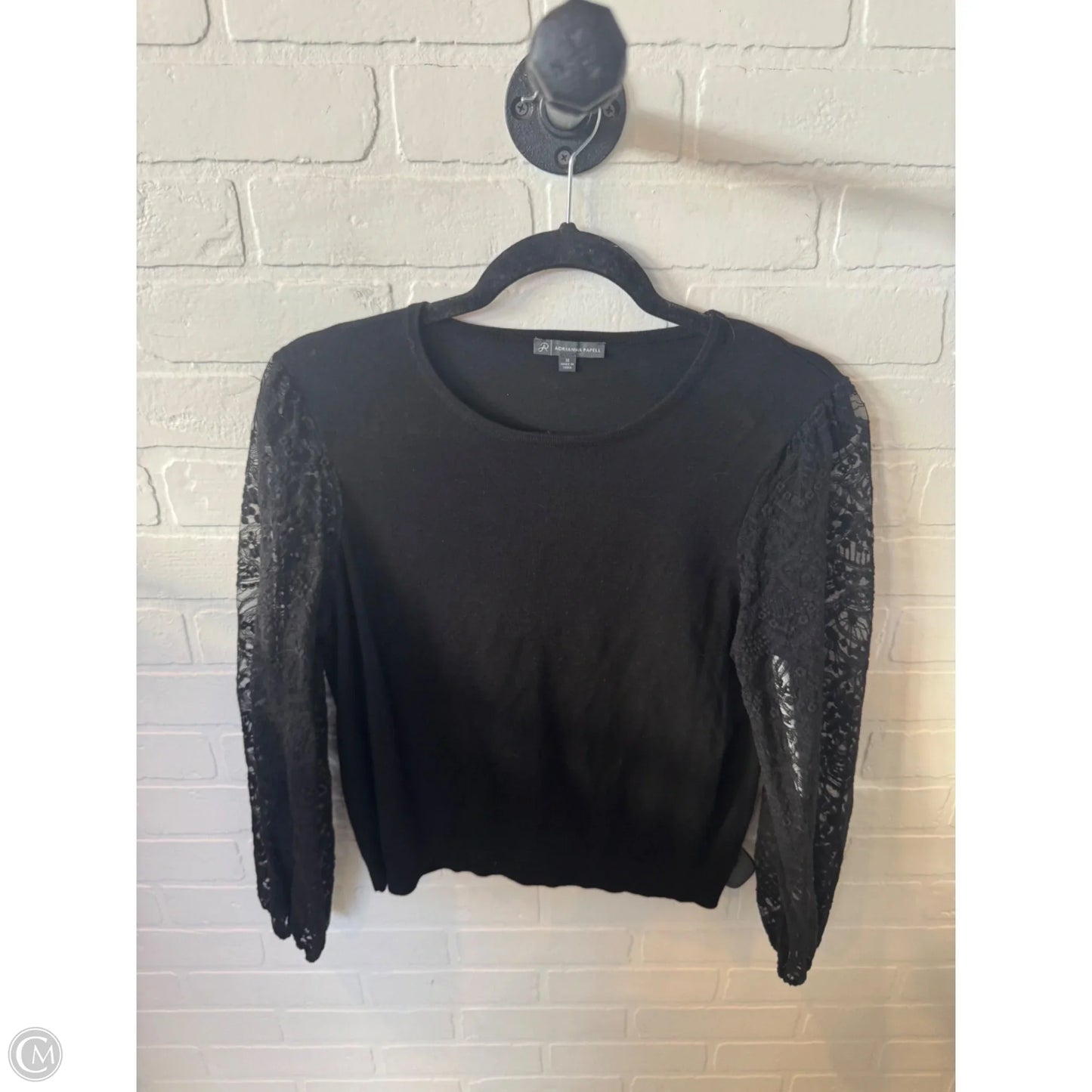 Sweater By Adrianna Papell In Black, Size: M