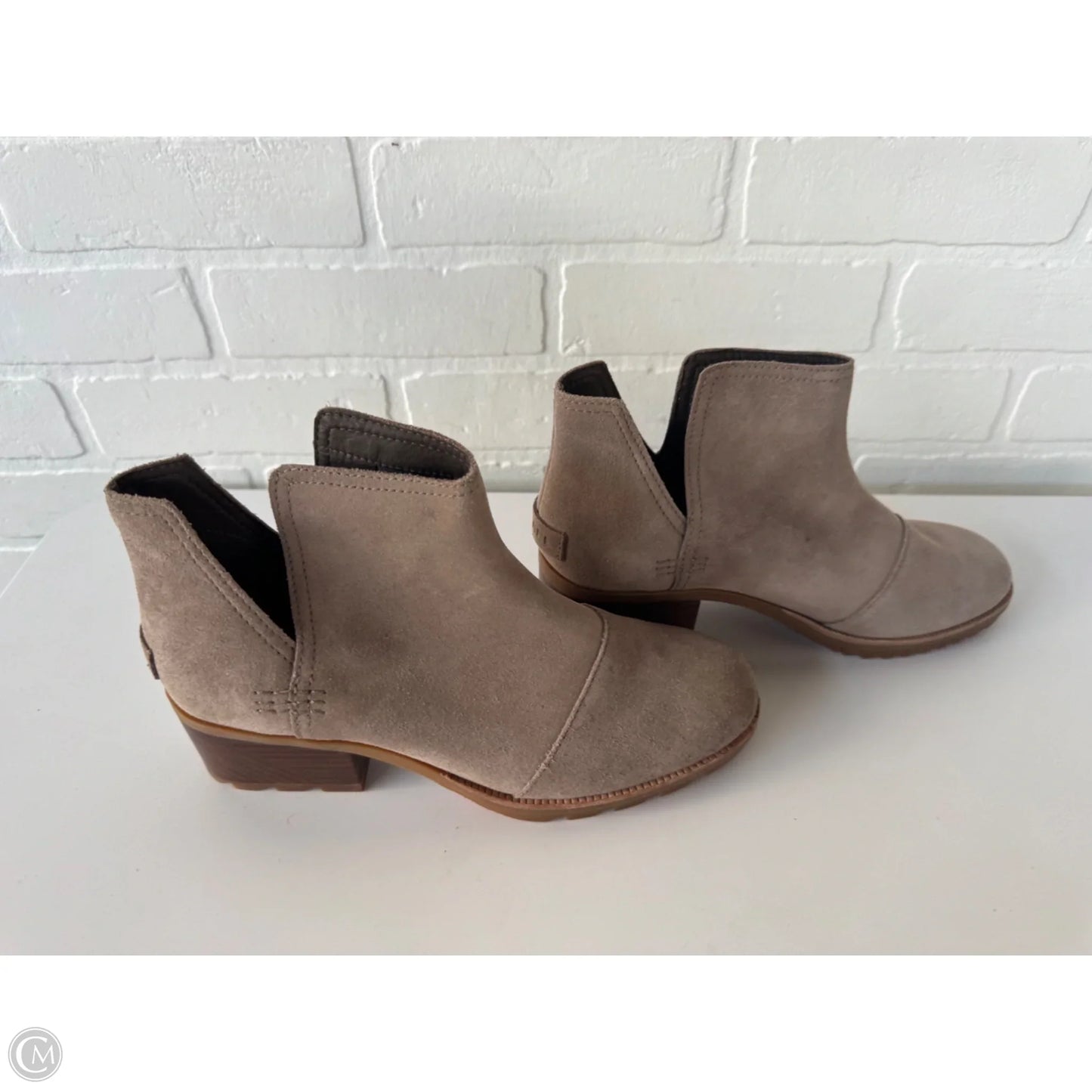 Boots Ankle Heels By Sorel In Tan, Size: 8