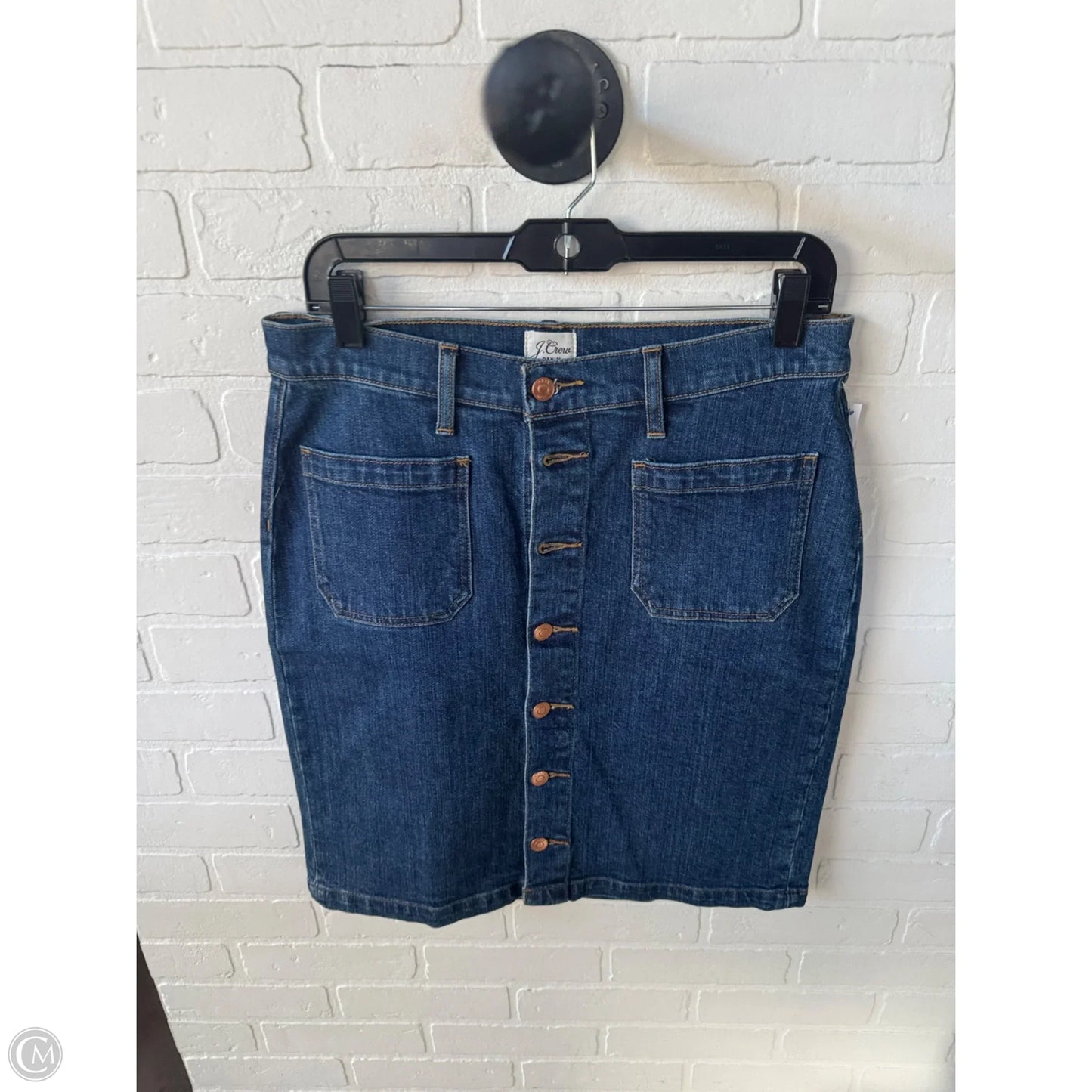 Skirt Midi By J. Crew In Blue Denim, Size: 8