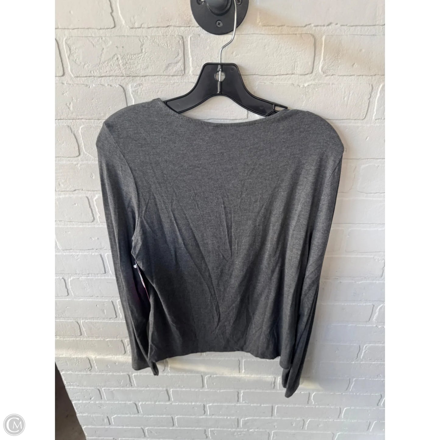 Top Long Sleeve Basic By Banana Republic In Grey, Size: L