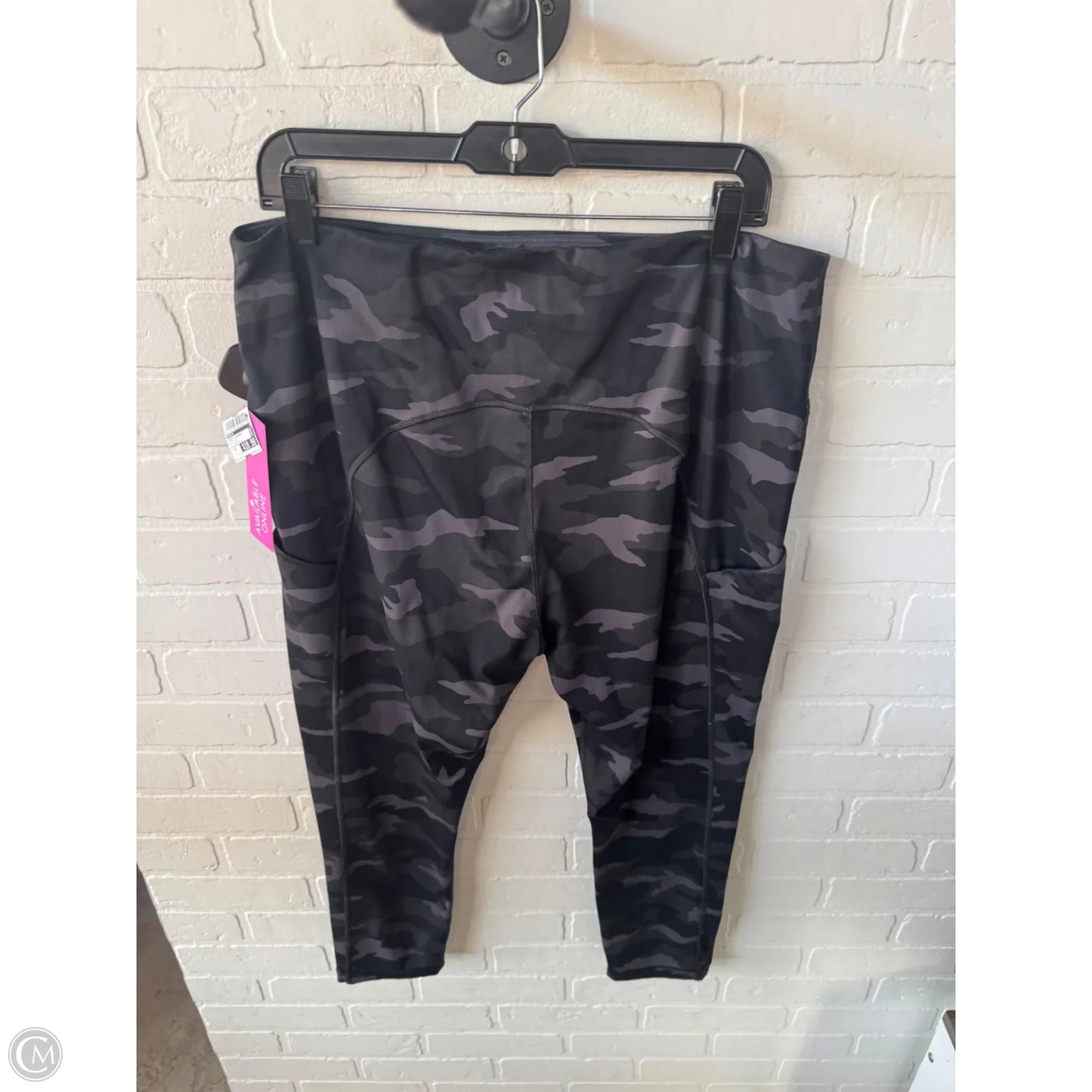 Athletic Leggings By Athleta In Black & Grey, Size: 20