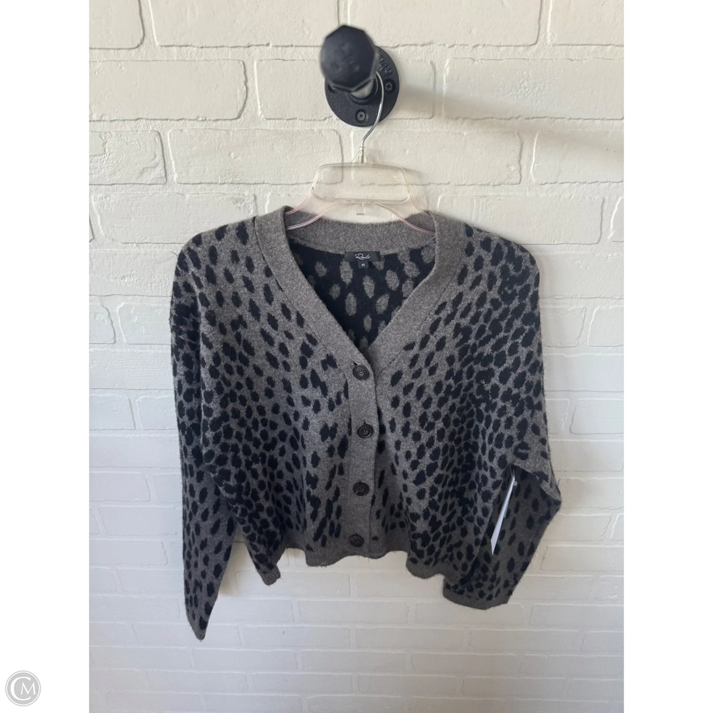 Sweater Cardigan By Rails In Black & Brown, Size: Xs