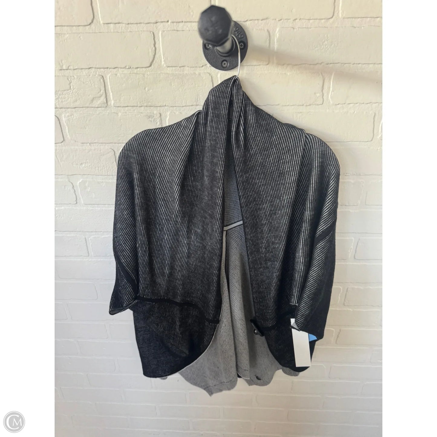 Sweater Cardigan By Lululemon In Black & Grey, Size: Osfm