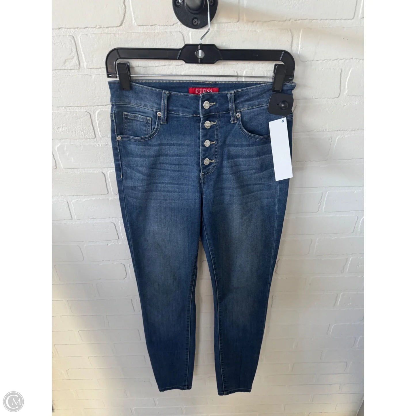 Jeans Skinny By Guess In Blue Denim, Size: 2