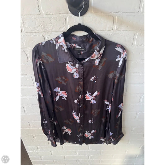 Top Long Sleeve By Banana Republic In Grey, Size: L