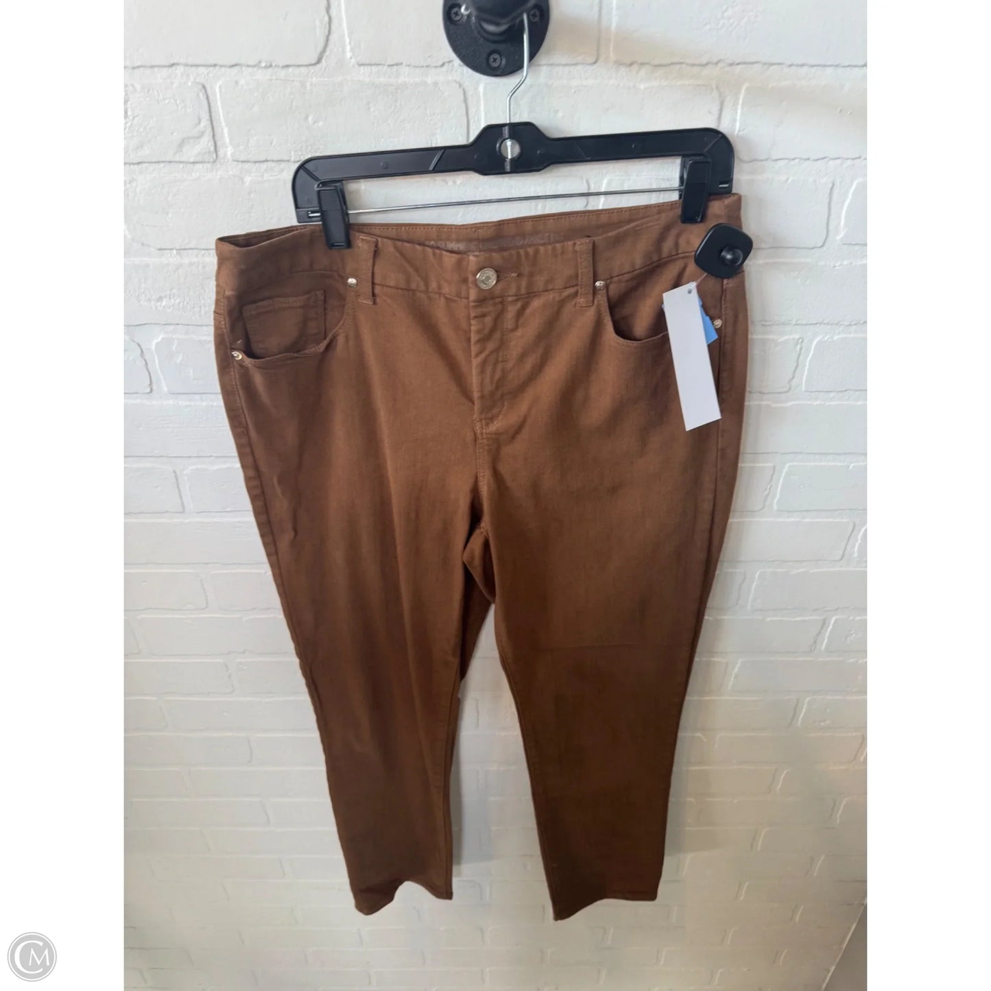 Jeans Skinny By Chicos In Brown, Size: 10