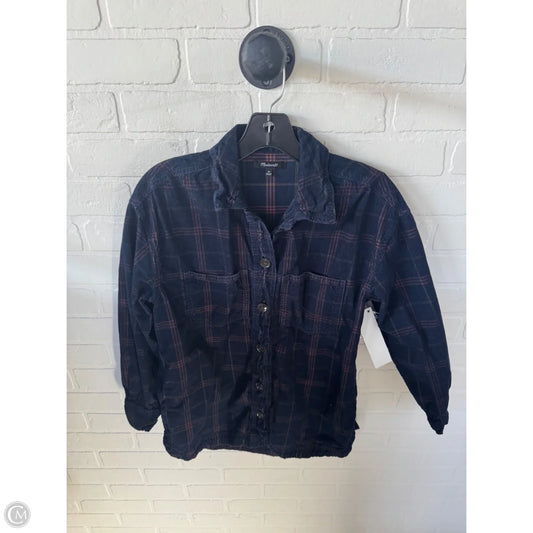 Top Long Sleeve By Madewell In Navy, Size: Xs