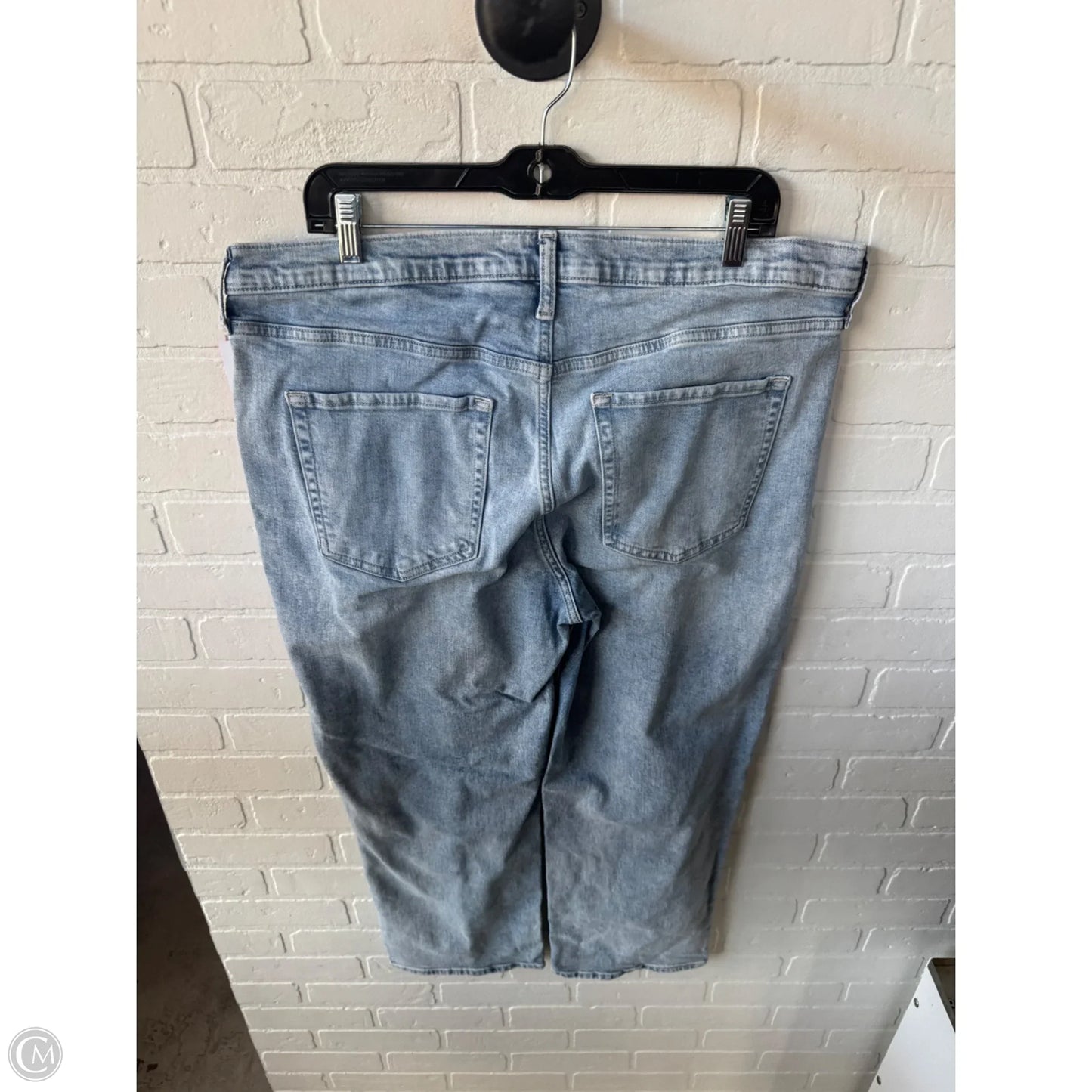 Jeans Straight By Gap In Blue Denim, Size: 16