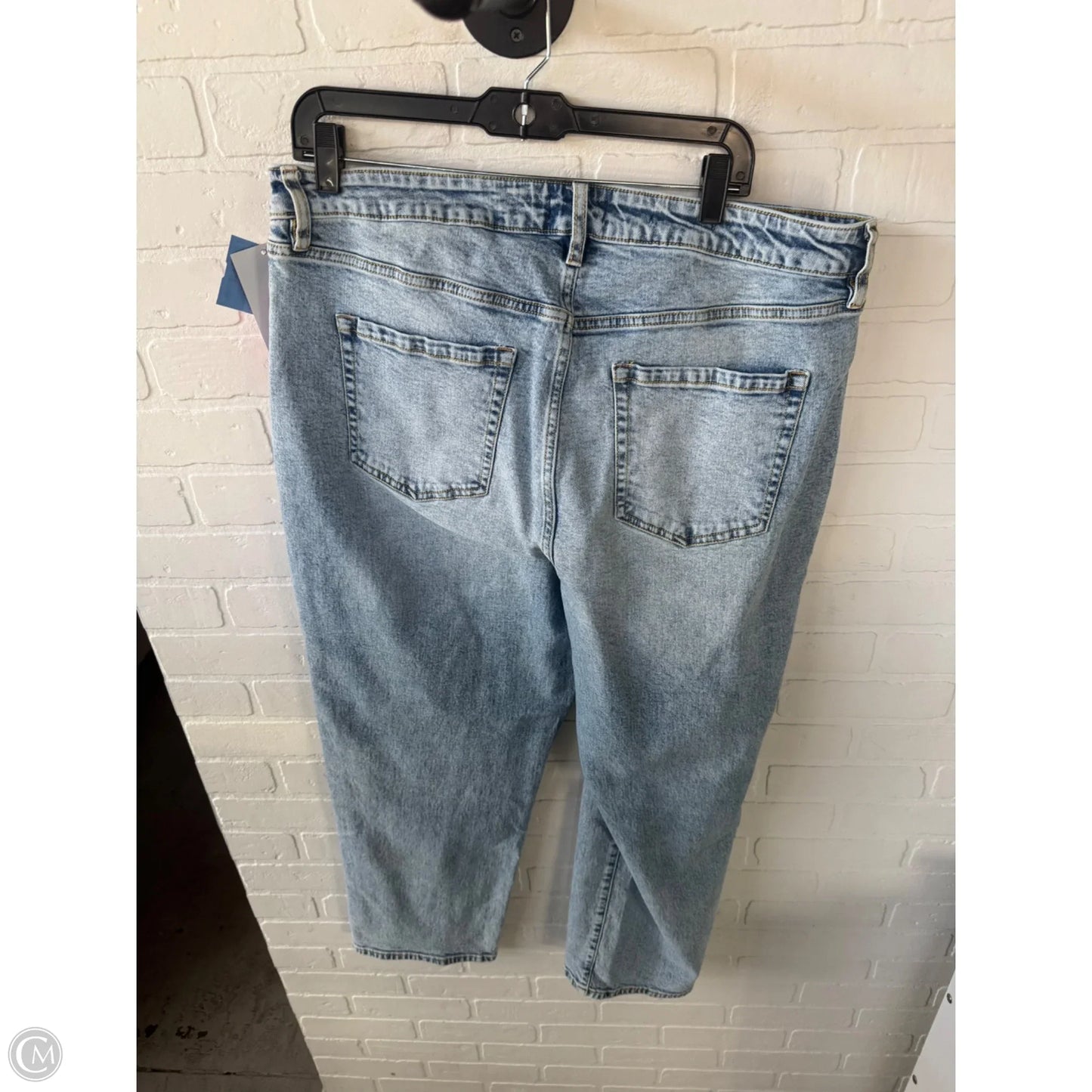 Jeans Straight By Ava & Viv In Blue Denim, Size: 18