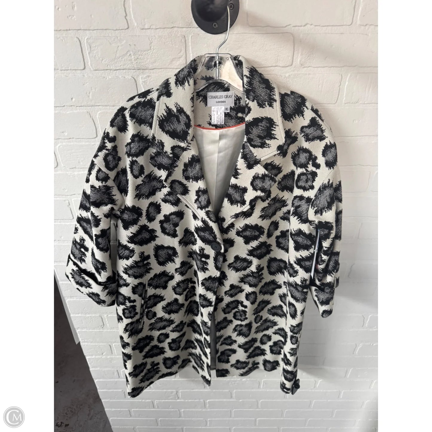 Coat Other By Charles Gray In Black & Cream, Size: Xl