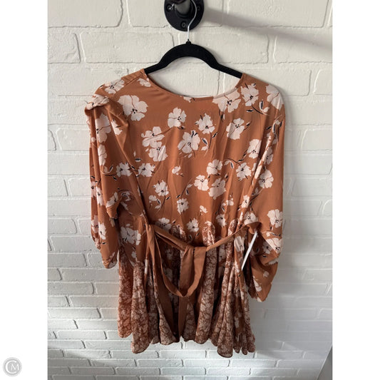 Dress Casual Short By Pink Lily In Brown, Size: S