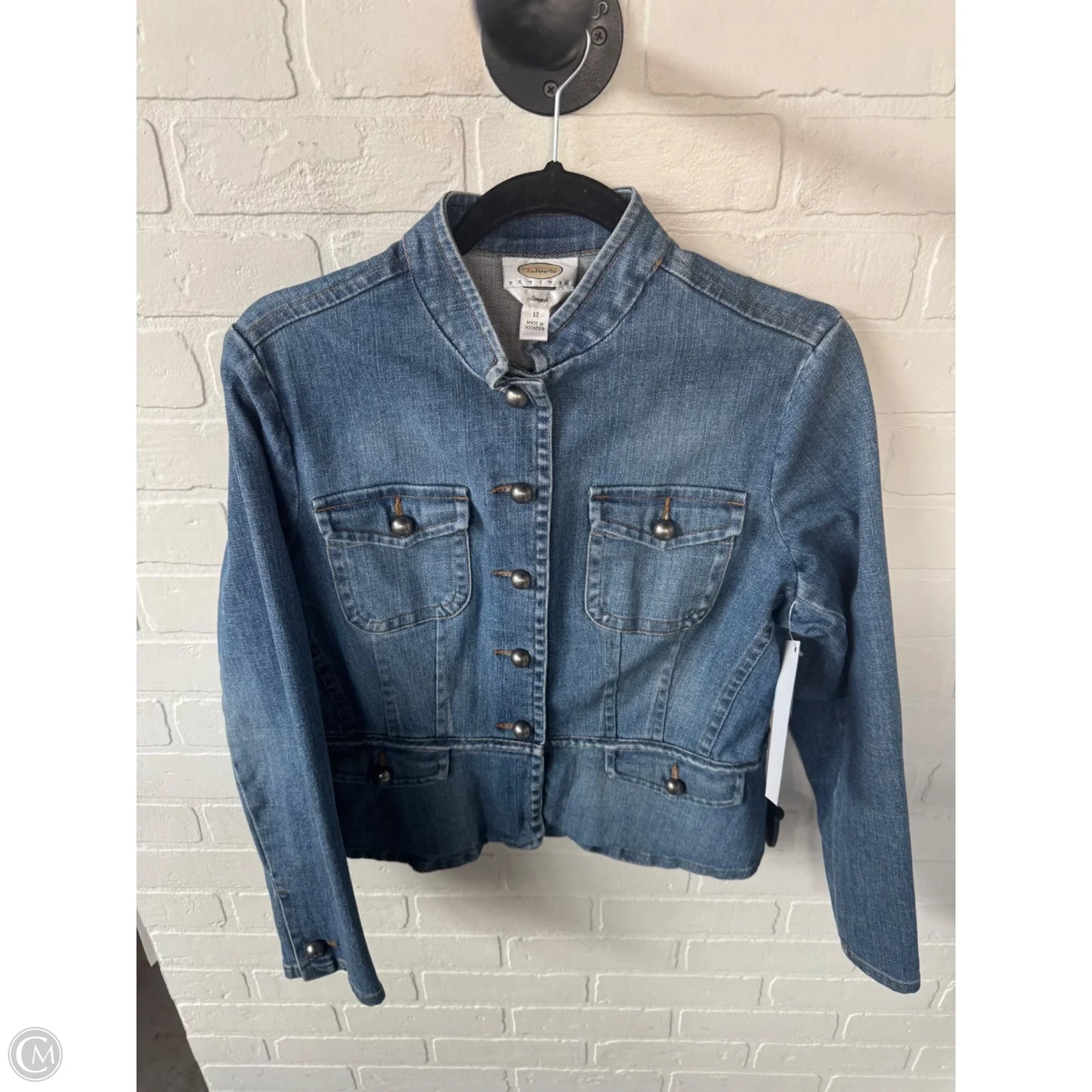 Jacket Denim By Talbots In Blue Denim, Size: L