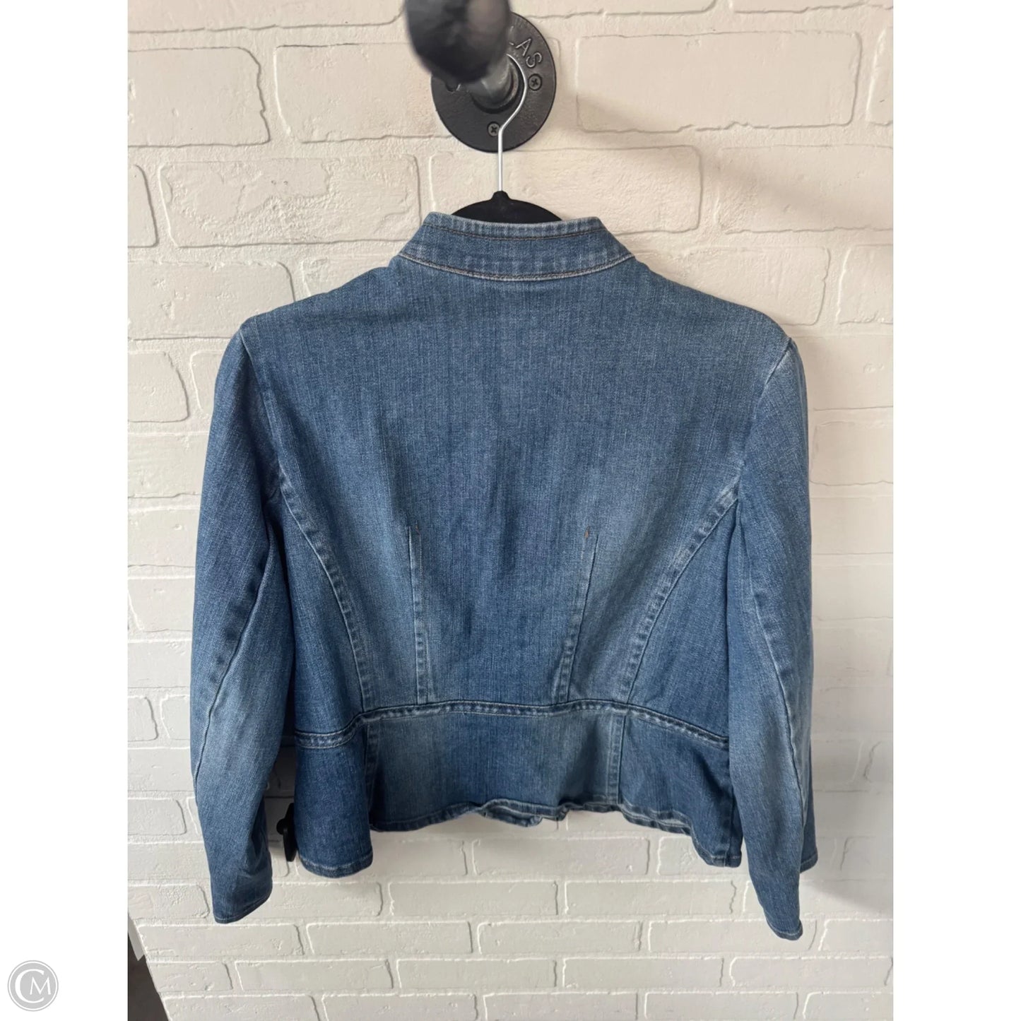 Jacket Denim By Talbots In Blue Denim, Size: L