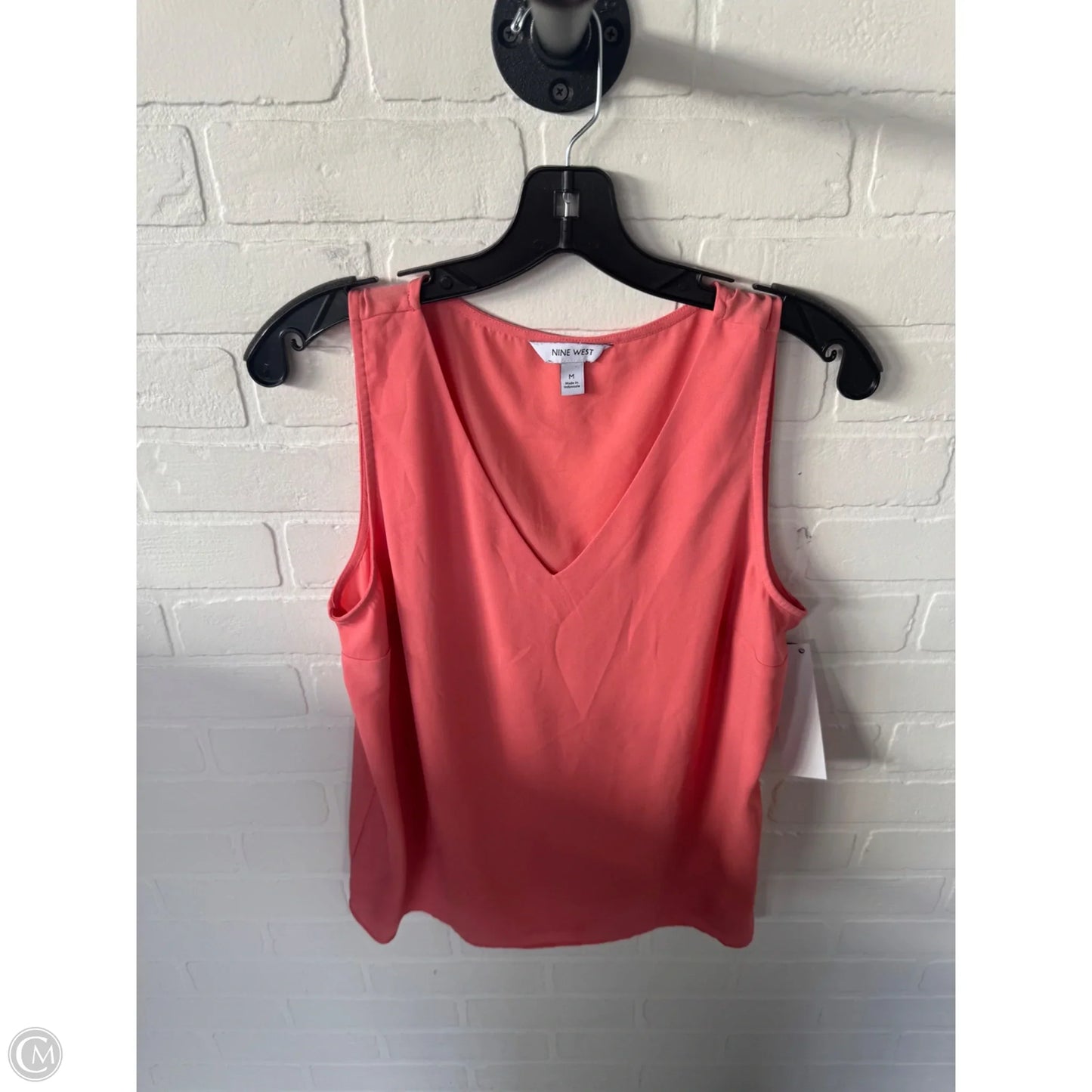 Top Sleeveless By Nine West Apparel In Orange, Size: M
