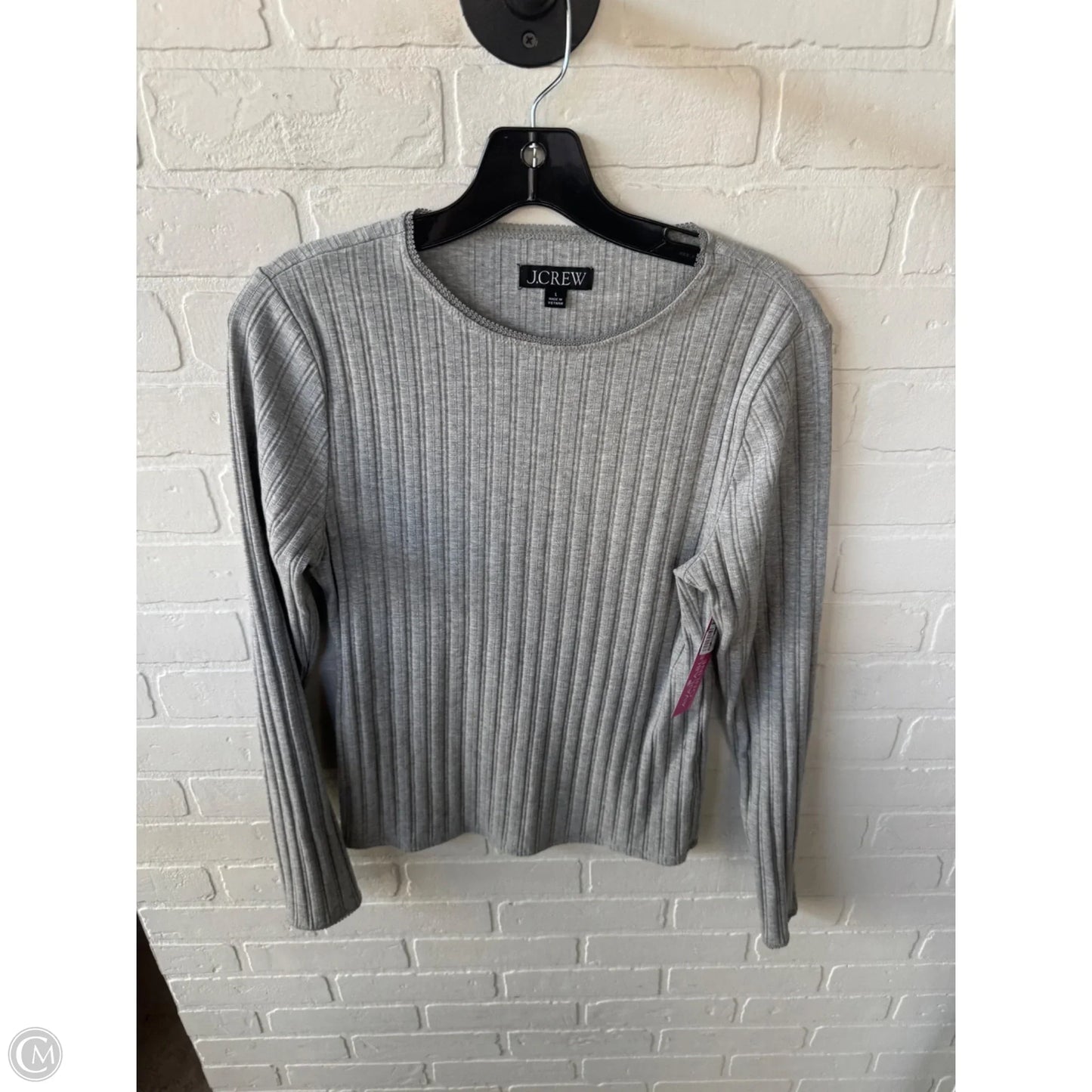 Top Long Sleeve By J. Crew In Grey, Size: L