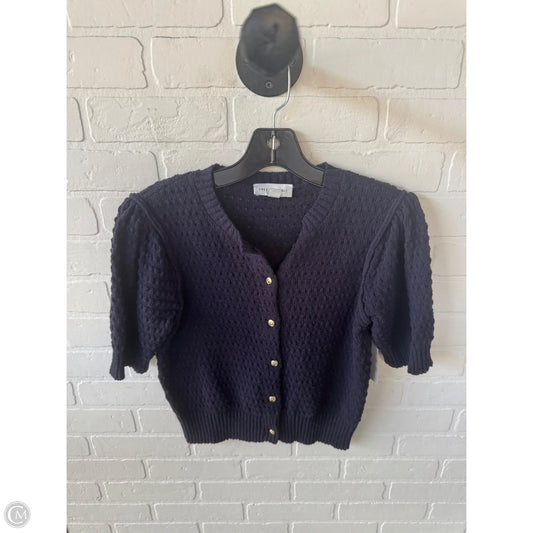 Sweater Cardigan By Free Assembly In Blue, Size: M