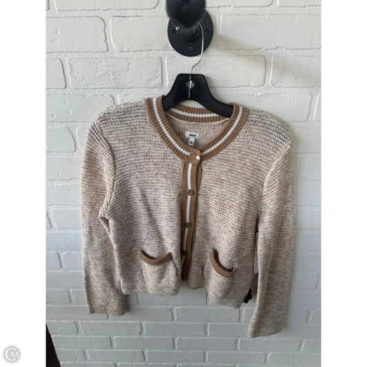 Sweater Cardigan By Aerie In Tan & White, Size: S