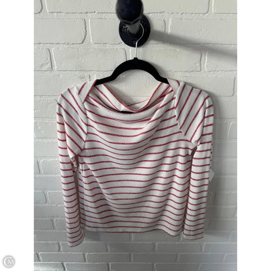 Top Long Sleeve By Bobeau In Red & White, Size: Xs