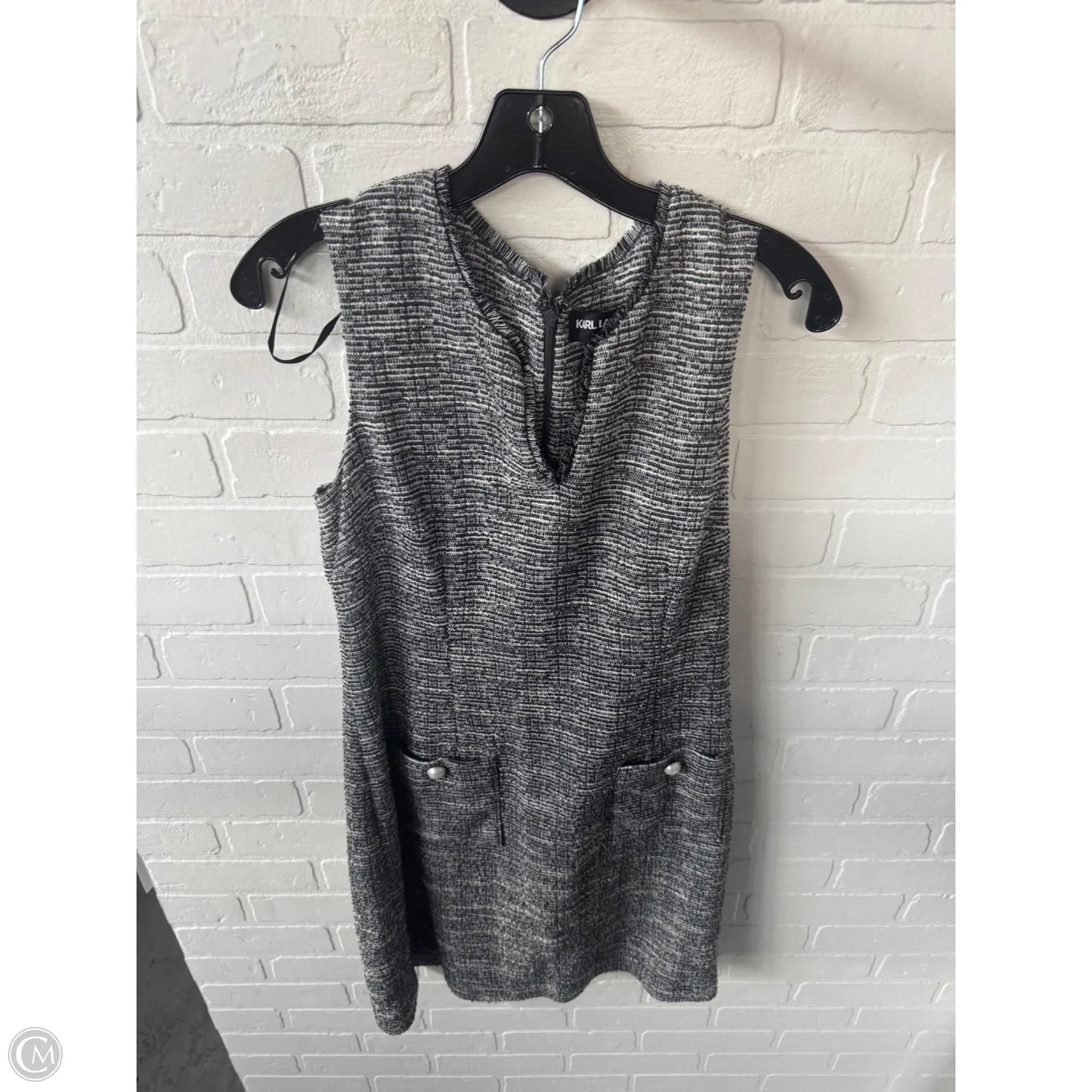 Dress Designer By Karl Lagerfeld In Black & White, Size: M