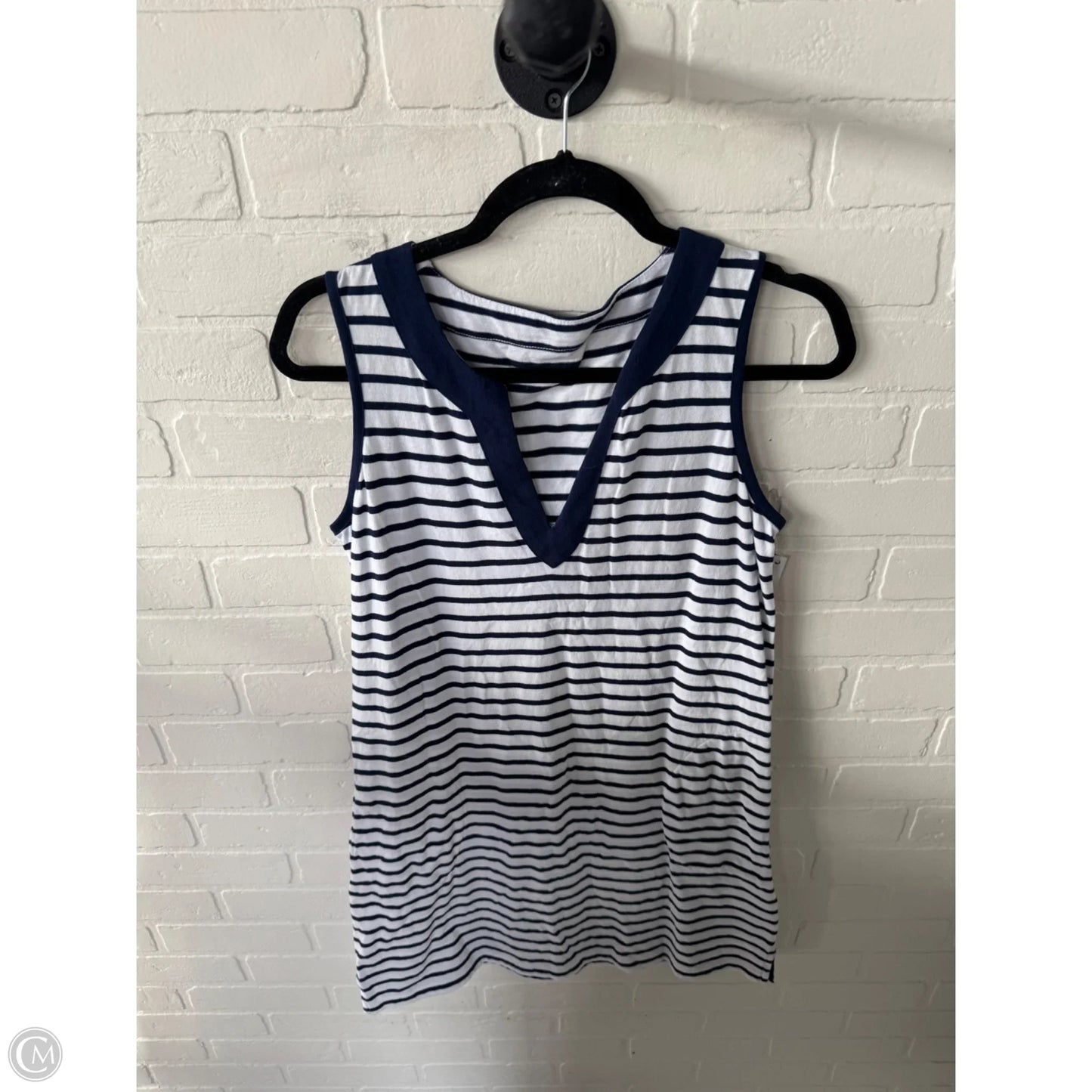 Dress Casual Short By Lands End In Blue & White, Size: S