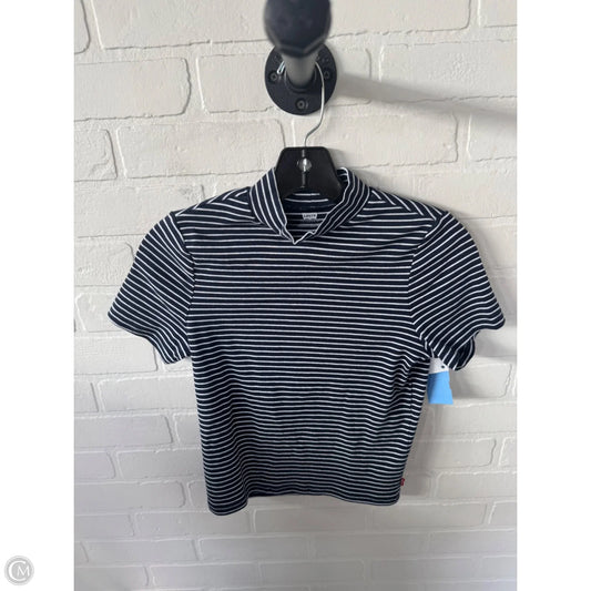 Top Short Sleeve By Levis In Blue & White, Size: S