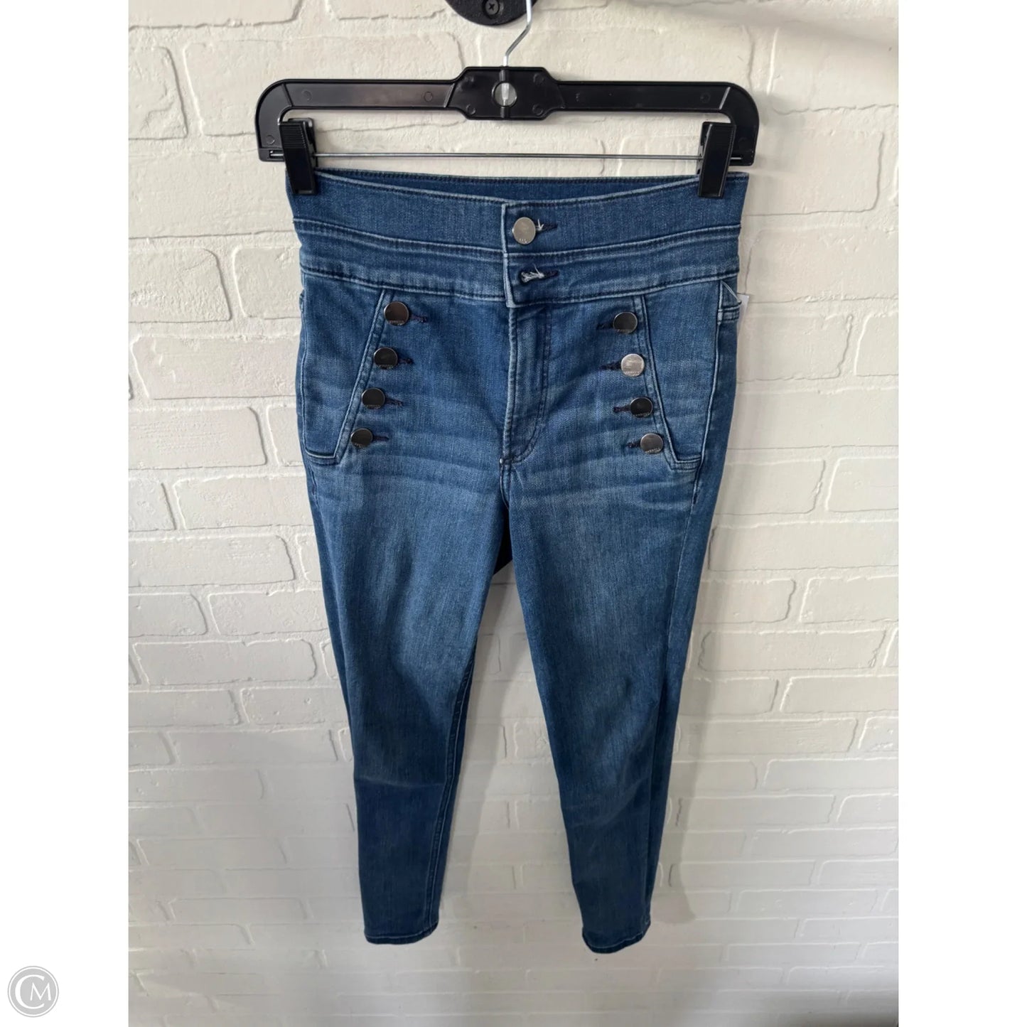 Jeans Skinny By Express In Blue Denim, Size: 0