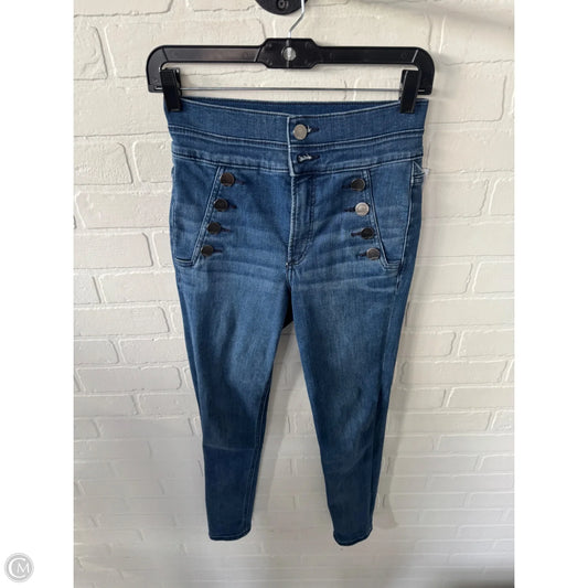 Jeans Skinny By Express In Blue Denim, Size: 0