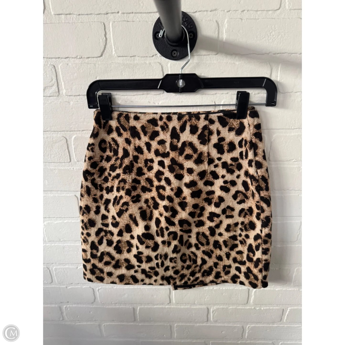 Skirt Mini & Short By H&m In Brown & Cream, Size: 2