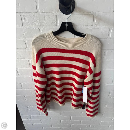 Sweater By Velvet By Graham & Spencer In Cream & Red, Size: Xs