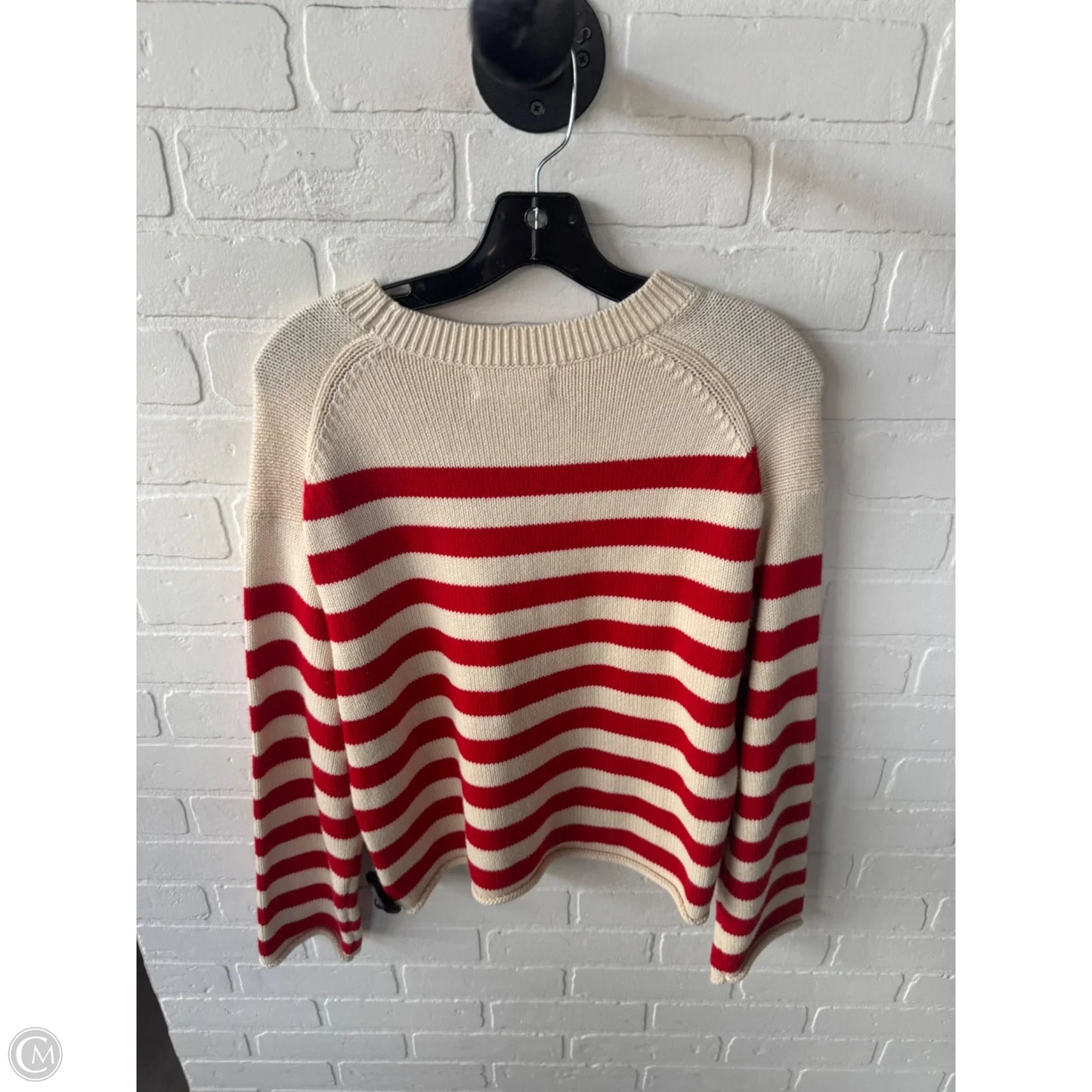 Sweater By Velvet By Graham & Spencer In Cream & Red, Size: Xs