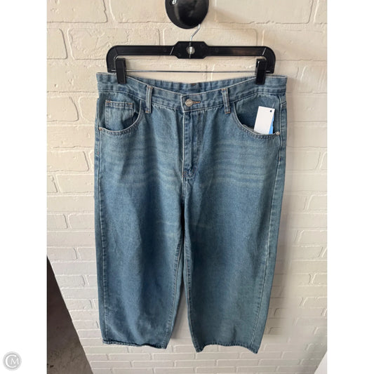 Jeans Wide Leg By Shein In Blue Denim, Size: 12