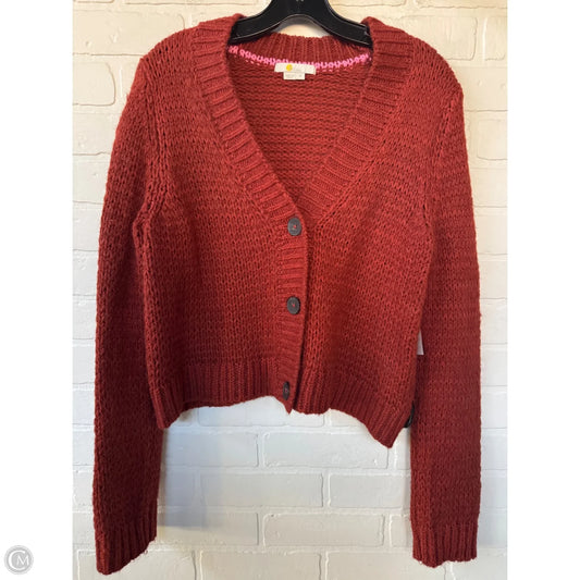 Sweater Cardigan By Boden In Orange, Size: M