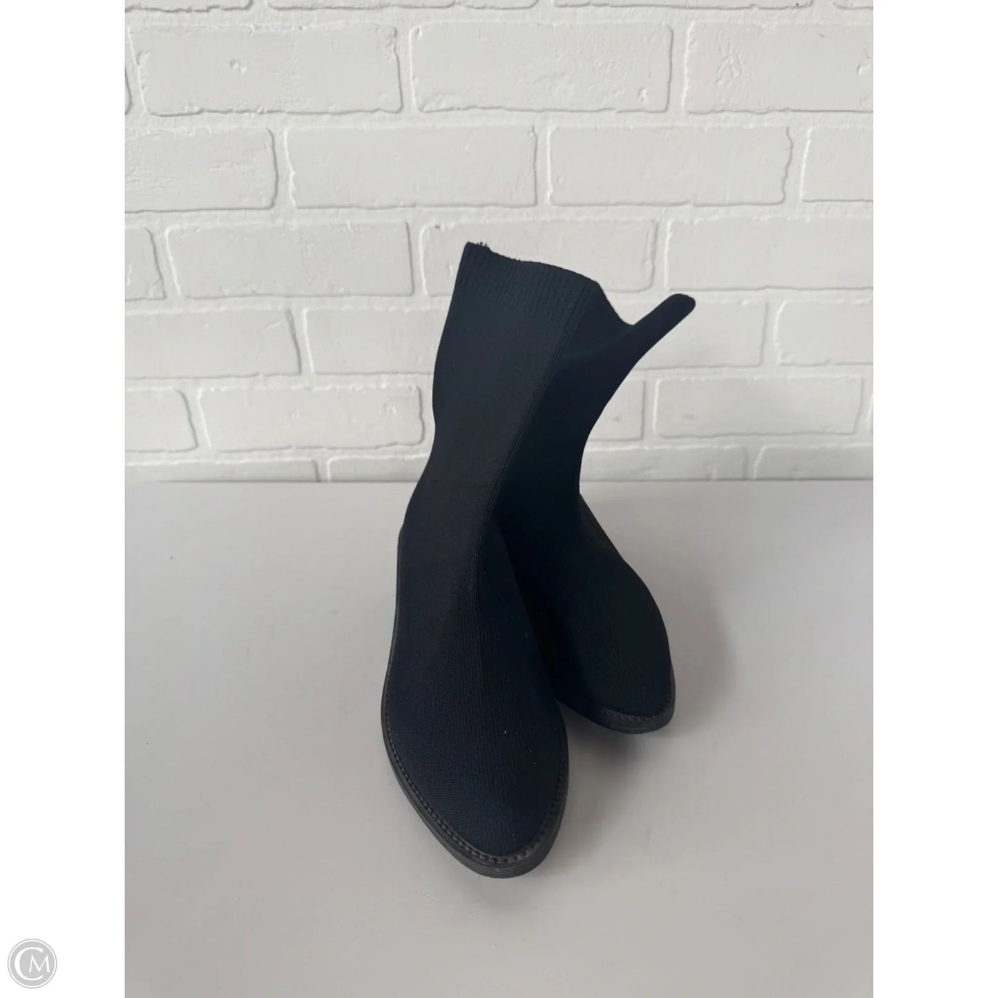 Boots Ankle Heels By Clothes Mentor In Black, Size: 7.5