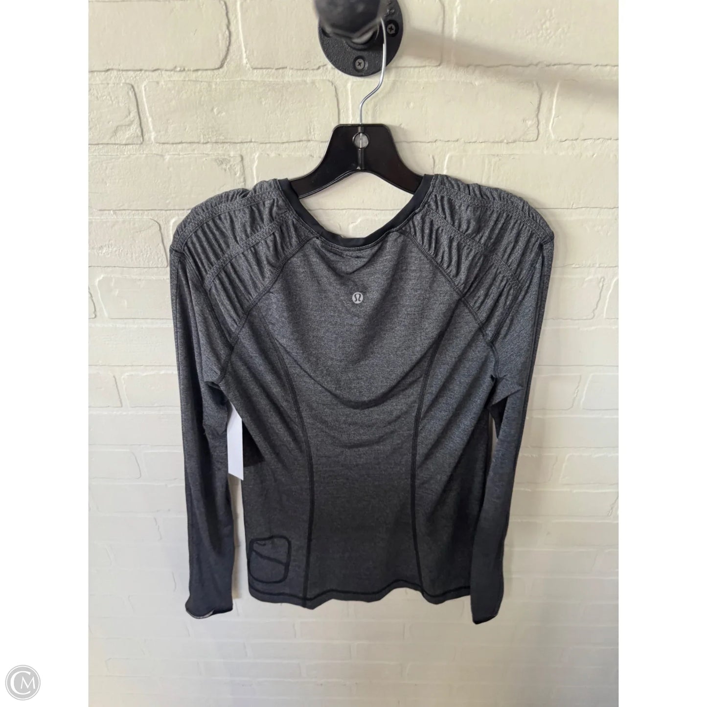 Athletic Top Long Sleeve Crewneck By Lululemon In Grey, Size: M
