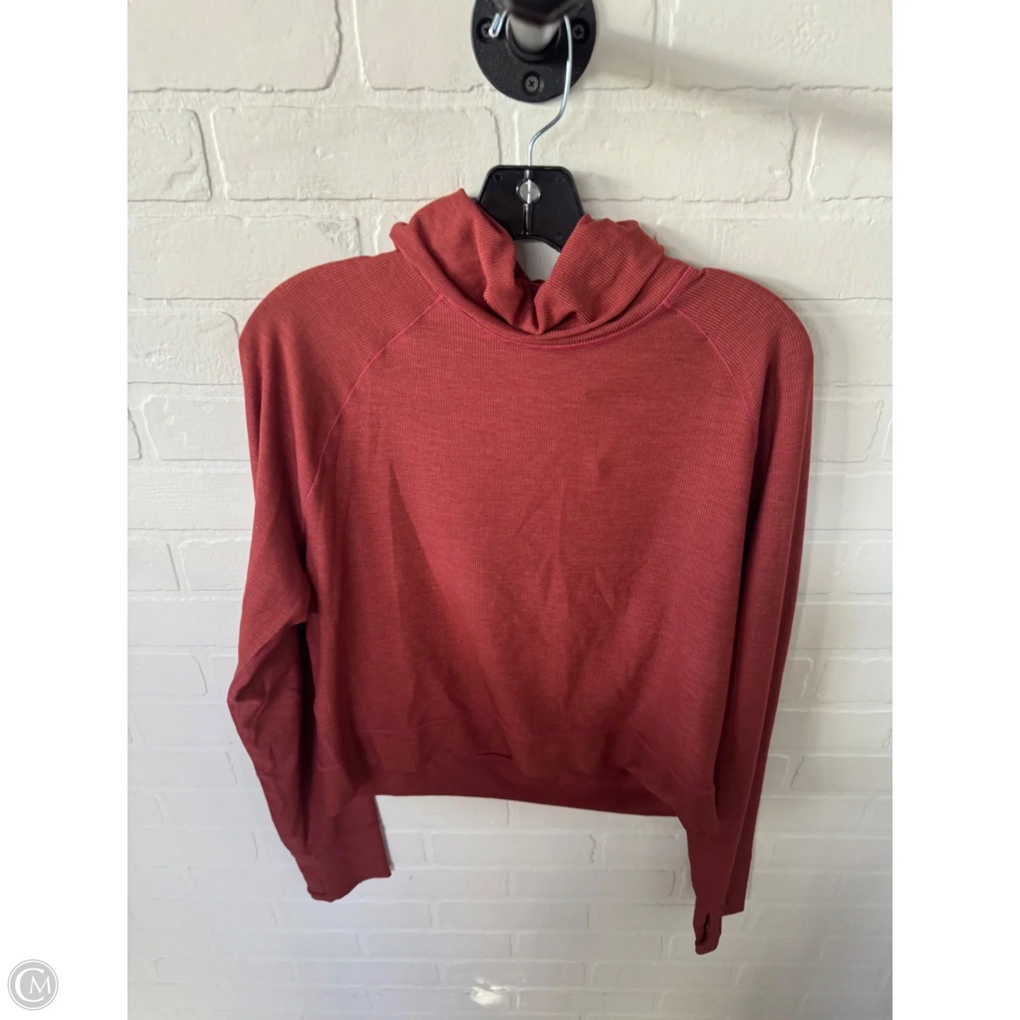 Athletic Top Long Sleeve Collar By Prana In Orange, Size: Xl