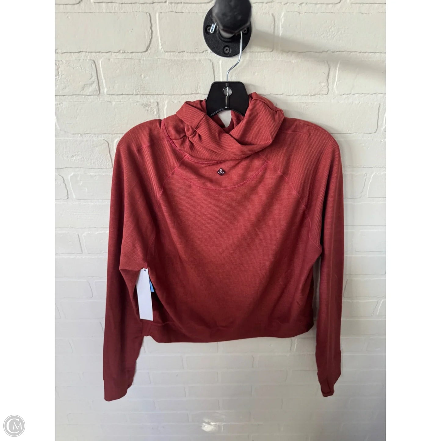 Athletic Top Long Sleeve Collar By Prana In Orange, Size: Xl