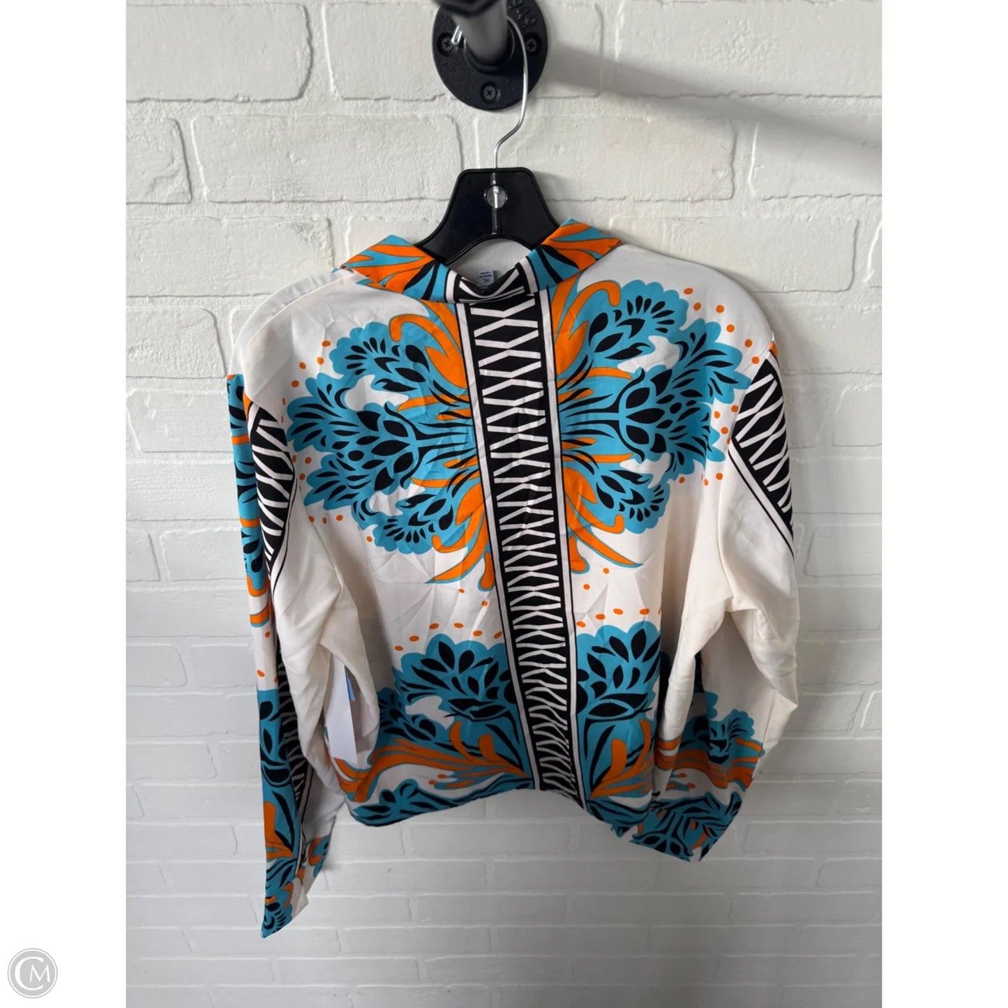 Top Long Sleeve By Sweet Rain In Black & Cream, Size: Xl