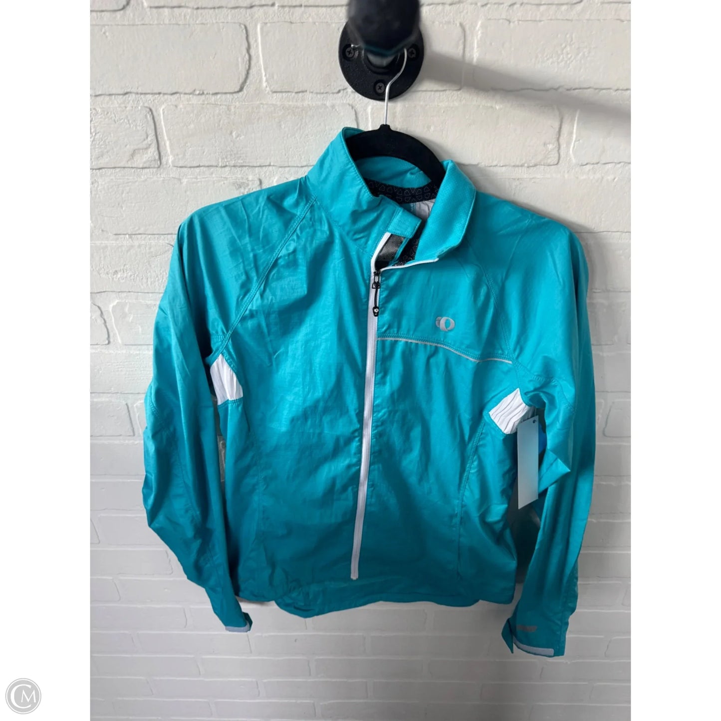 Athletic Jacket By Pearl Izumi In Blue & White, Size: S