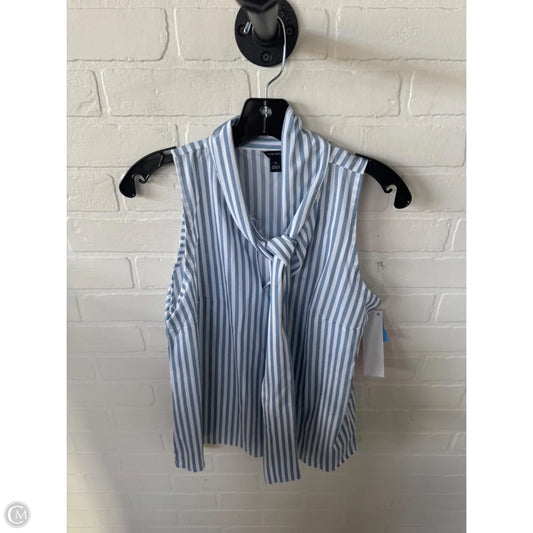 Top Sleeveless By Ann Taylor In Blue & White, Size: Xs