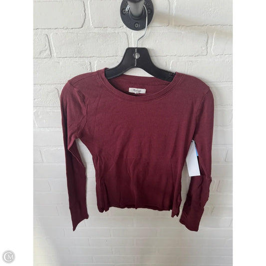 Top Long Sleeve Basic By Madewell In Brown, Size: S