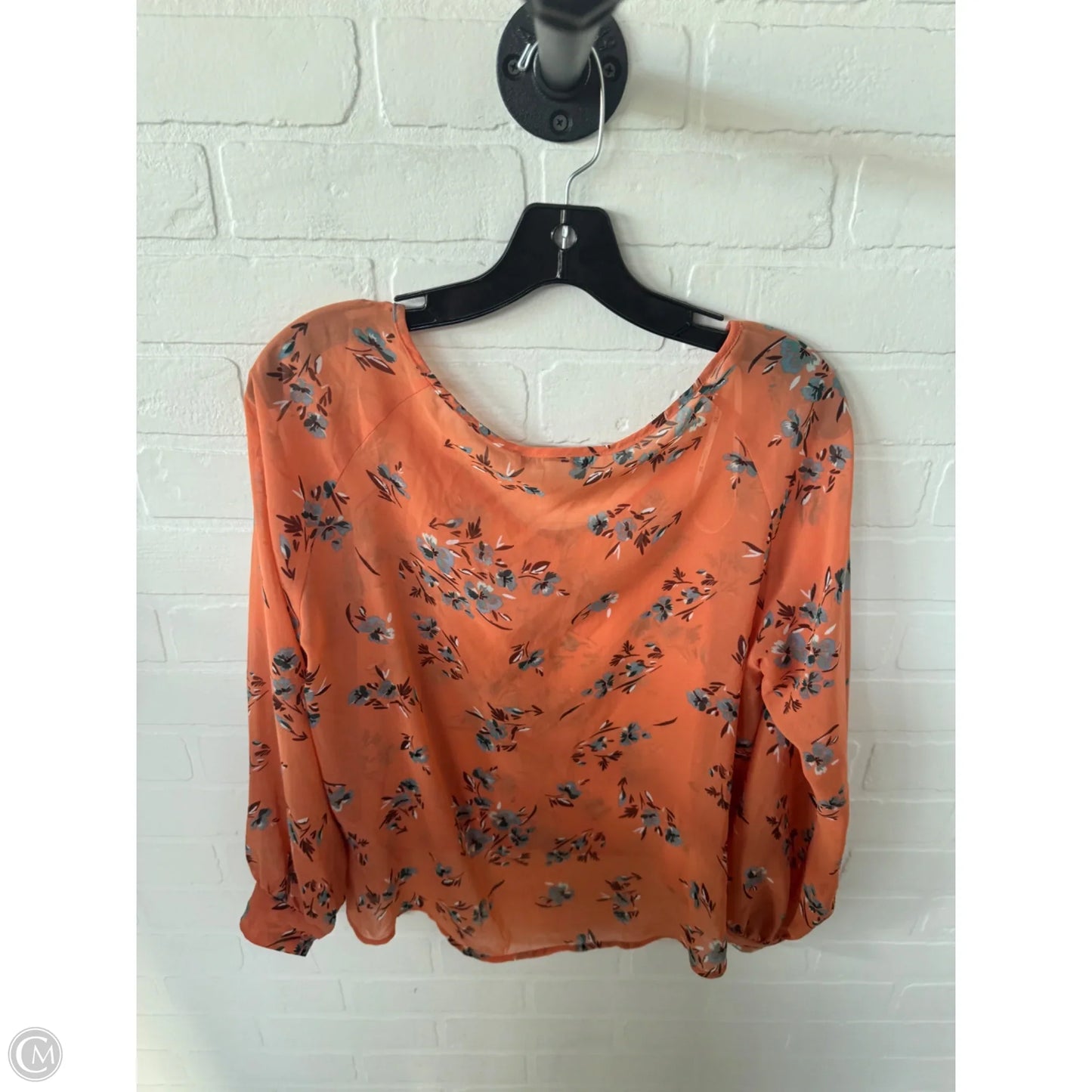 Top Long Sleeve By Forever 21 In Orange, Size: M