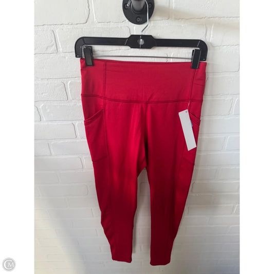 Athletic Leggings By Layer 8 In Red, Size: 4