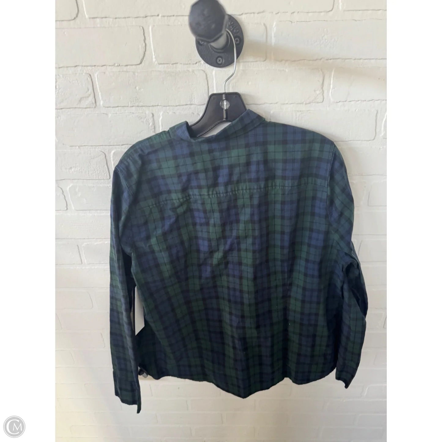 Top Long Sleeve By J. Crew In Blue & Green, Size: Xl