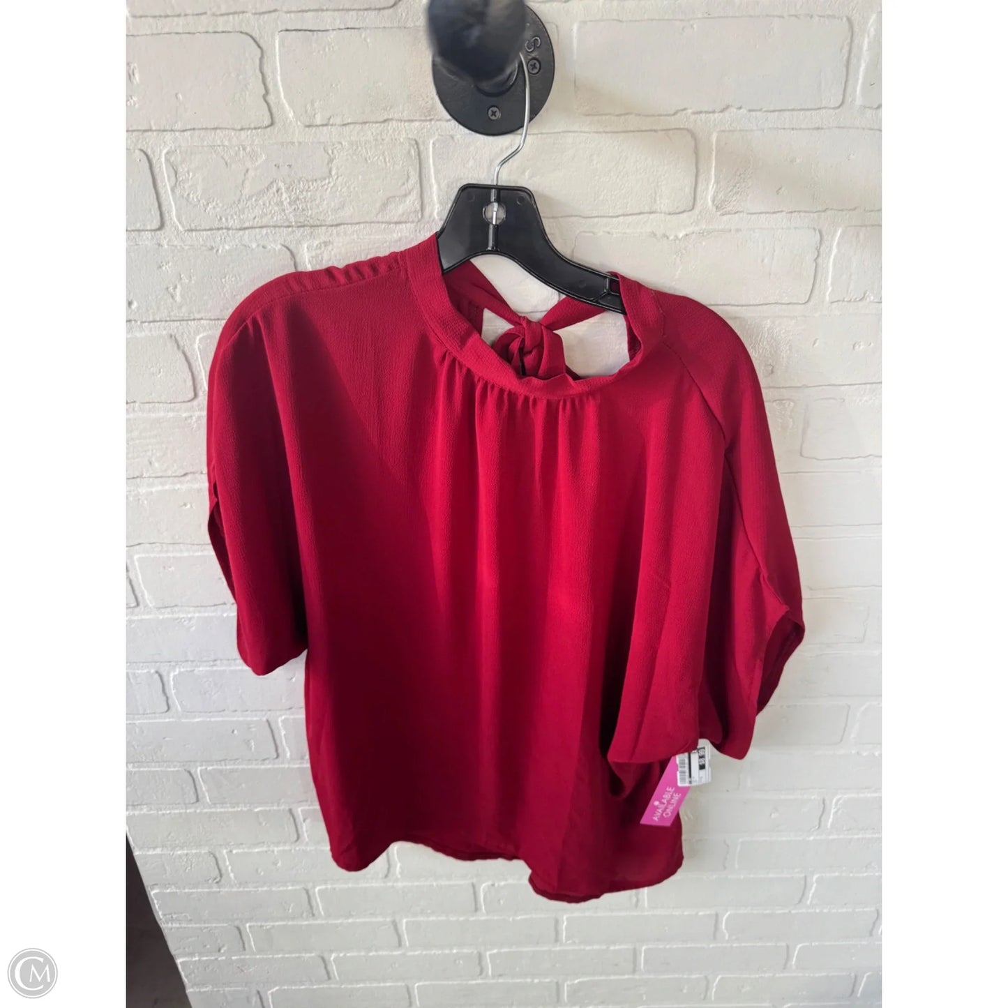 Top Short Sleeve By Cme In Red, Size: S