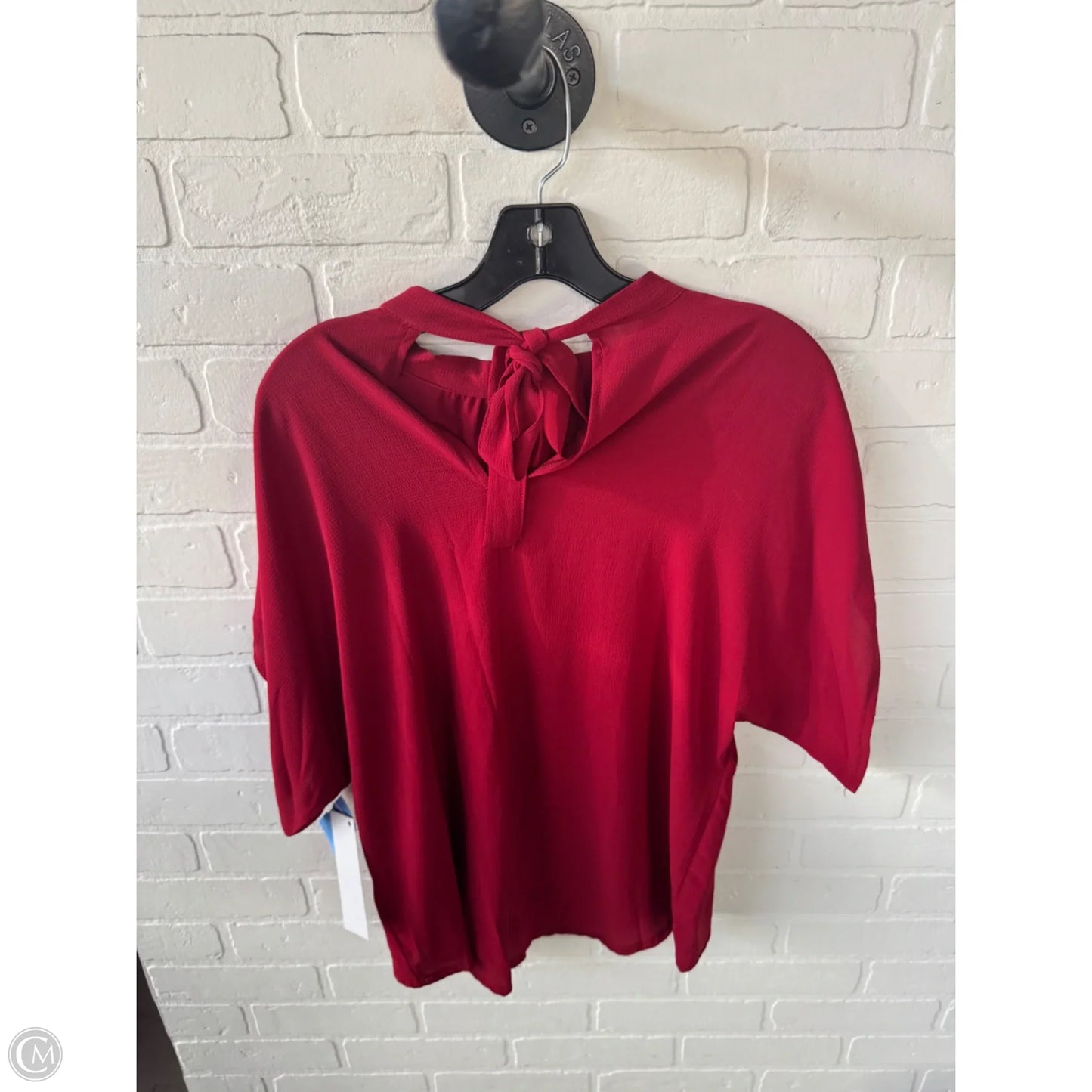 Top Short Sleeve By Cme In Red, Size: S