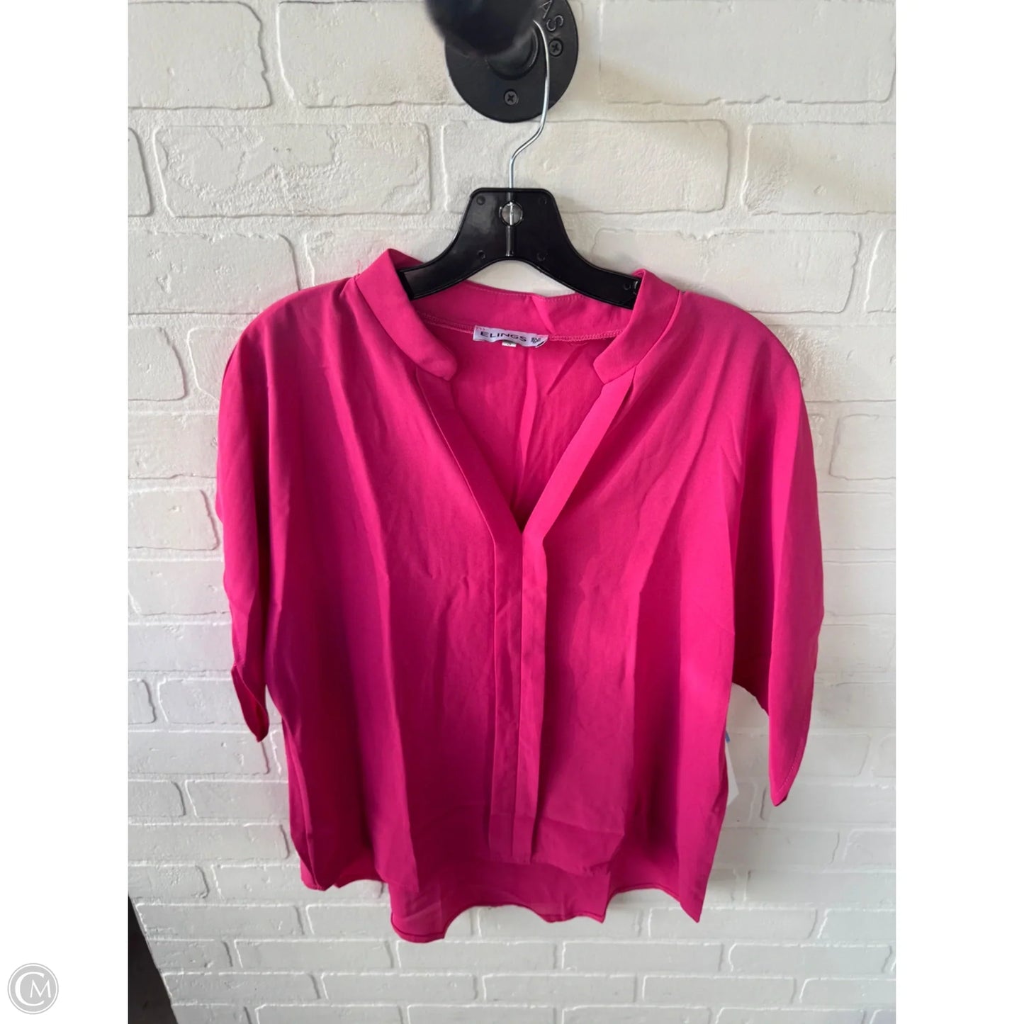 Top Short Sleeve By Cme In Pink, Size: S